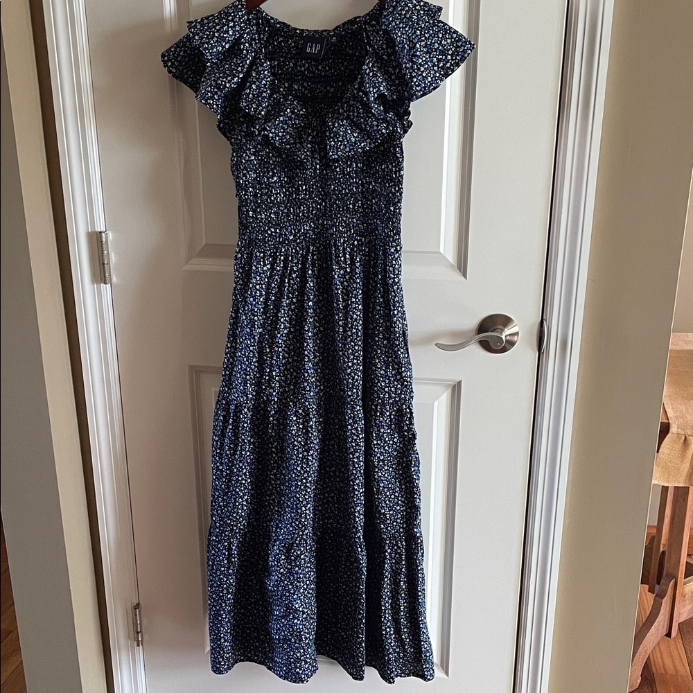 GAP Floral Ruffle Maxi Dress